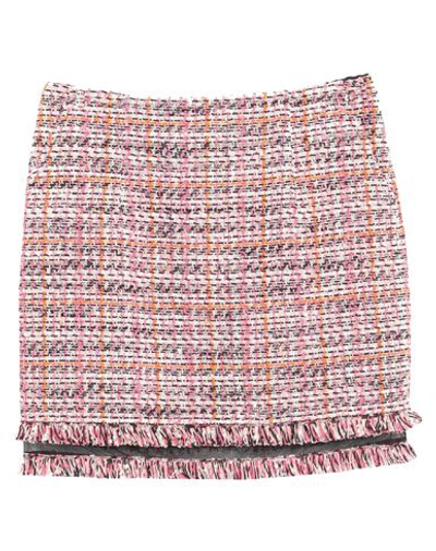 Shop Patrizia Pepe Woman Mini Skirt Fuchsia Size 6 Cotton, Polyester, Polyamide, Synthetic Fibers, Metall In Pink