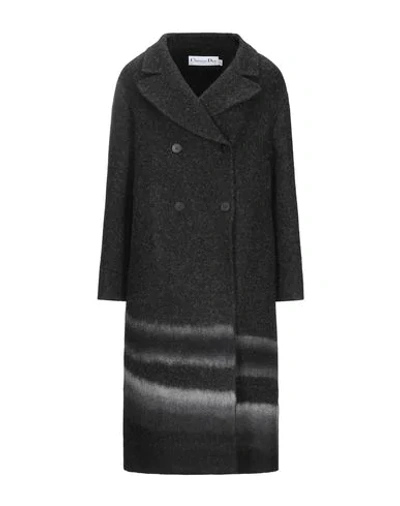 Shop Dior Coats In Steel Grey