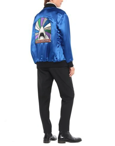 Shop Saint Laurent Bomber In Blue