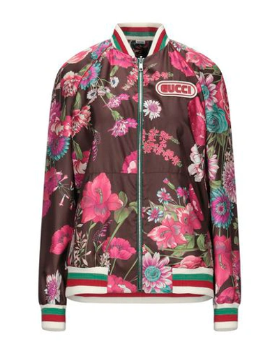 Shop Gucci Bomber In Dark Brown