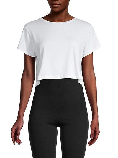 Shop Body Language Amelia Cropped T-shirt In White