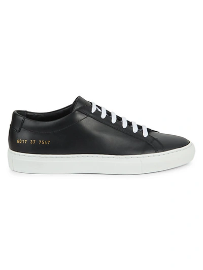 Shop Common Projects Leather Sneakers In Black