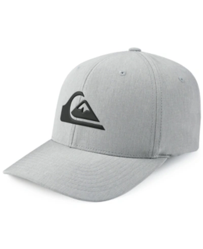 Shop Quiksilver Men's Amped Up Flex Fit Hat In Gray