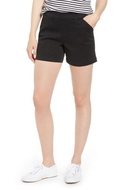 Jag Jeans Gracie Stretch Cotton Shorts In Black ModeSens