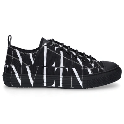 Shop Valentino Low-top Sneakers Giggies Vltn Textile Logo Black-combo