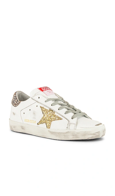 Shop Golden Goose Superstar Sneaker In White, Gold Yellow & Beige Brown Leo