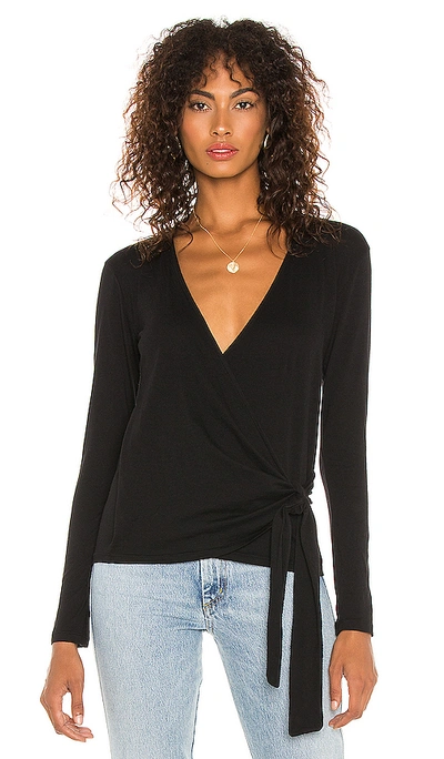 Shop Bobi Lightweight Jersey Top In Black