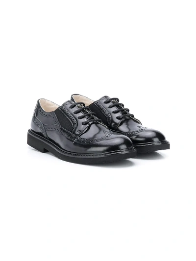 Shop Montelpare Tradition Teen Lace-up Brogues In Black