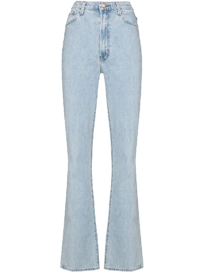 Shop J Brand Runway 1219 High-rise Flared Jeans In Blue