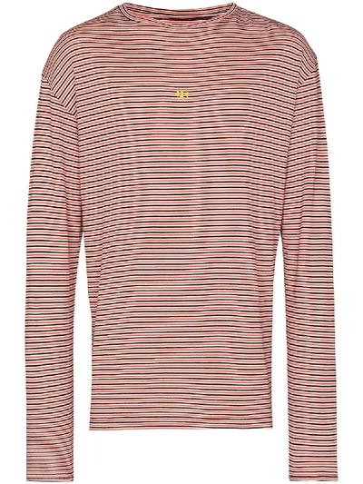 Shop 424 Striped Long-sleeve T-shirt In Multicolour
