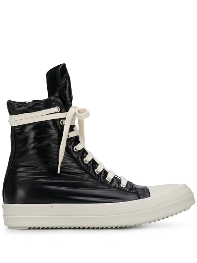 Shop Rick Owens Drkshdw High Top Plimsoll Sneakers In Black