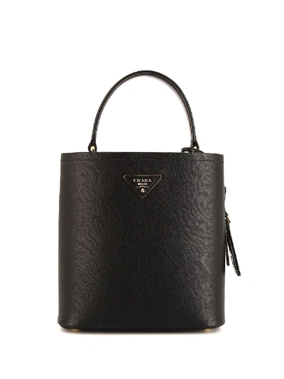 Pre-owned Prada 2010s Medium Shopping Tote Bag In Black