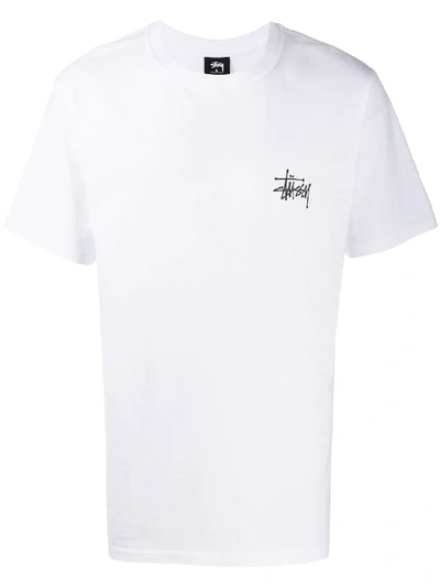 Shop Stussy Logo Print T-shirt In White