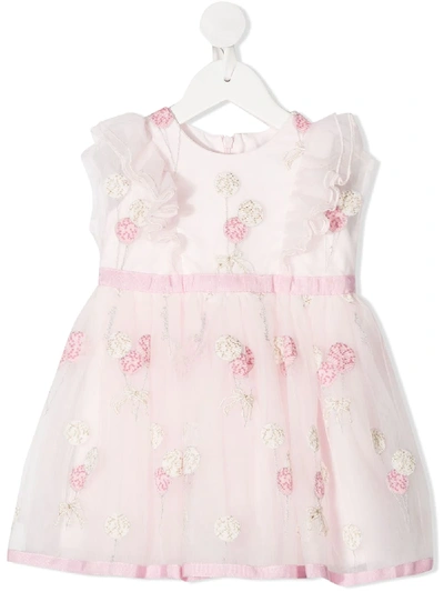 Shop Monnalisa Embroidered Balloons Dress In Pink