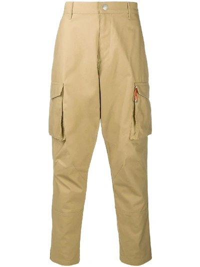 Shop Givenchy High-waisted Cargo Trousers In Neutrals