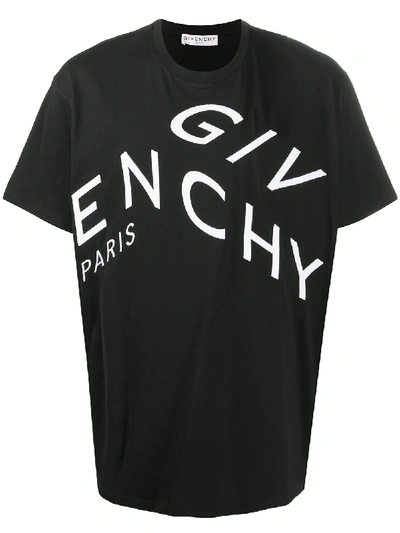 Shop Givenchy Abstract Logo Printed T-shirt In Black