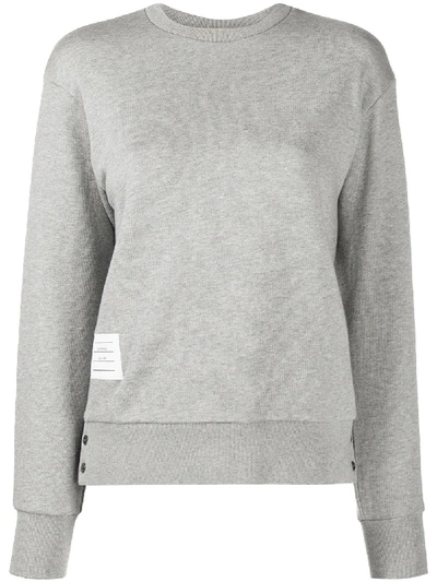 Shop Thom Browne Rwb-stripe Sweatshirt In Grey