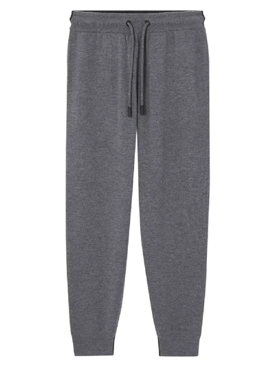 Shop Burberry Charcoal Grey Sweatpants