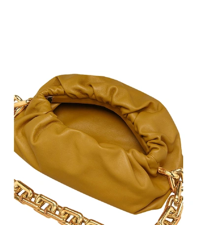 Shop Bottega Veneta Ocra Chain Pouch In Yellow