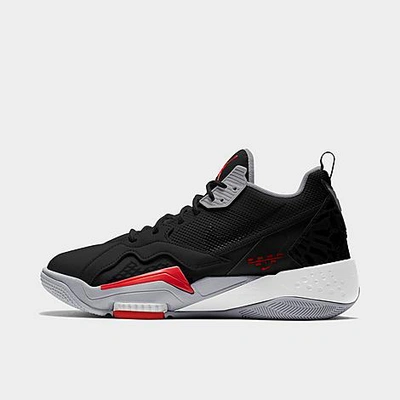 Shop Nike Jordan Men's Zoom '92 Basketball Shoes In Black/university Red/anthracite/sky Grey