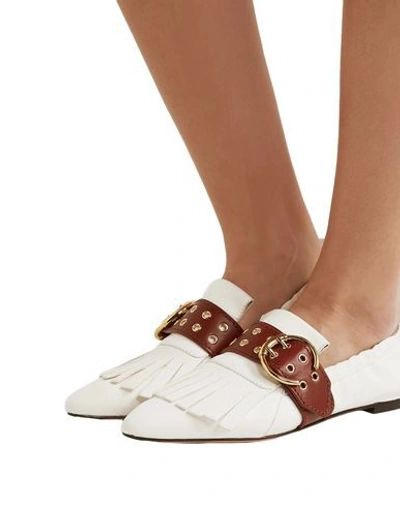 Shop Chloé Loafers In White