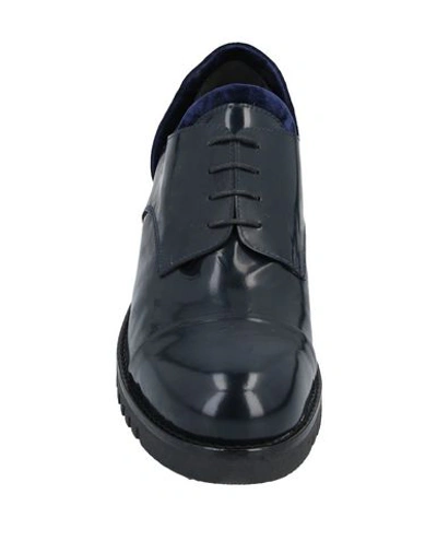 Shop Fiorifrancesi Laced Shoes In Dark Blue