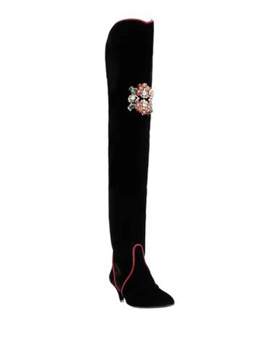 Roger Vivier Knee Boots In Black