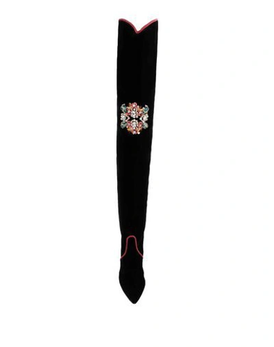 Roger Vivier Knee Boots In Black