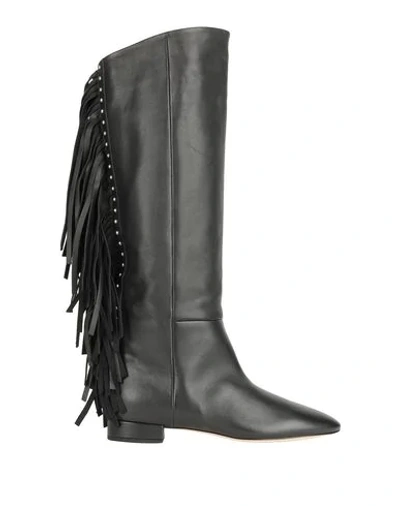 Shop Saint Laurent Knee Boots In Black