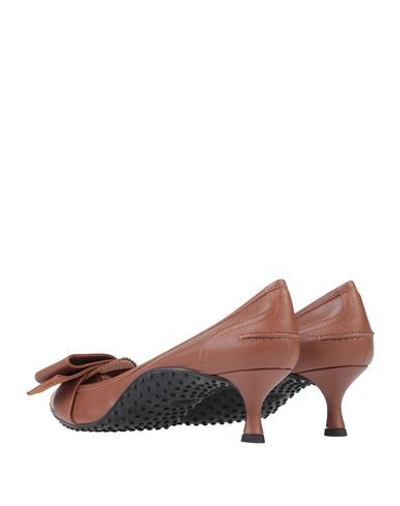 Shop Tod's Alessandro Dell'acqua X  Woman Pumps Brown Size 7.5 Soft Leather