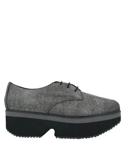 Shop Espadrilles Laced Shoes In Grey