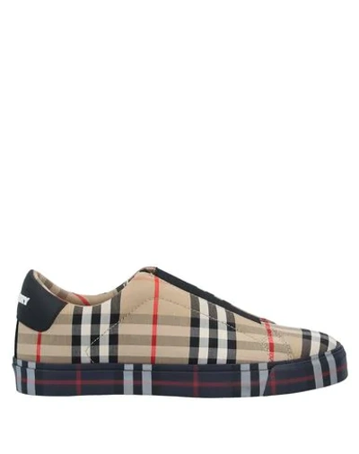 Shop Burberry Sneakers In Beige