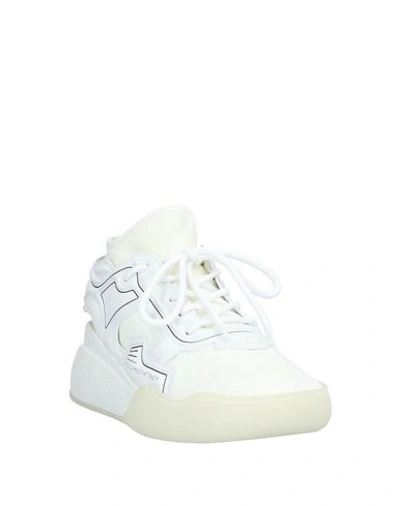 Shop Stella Mccartney Woman Sneakers Ivory Size 12 Textile Fibers In White
