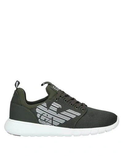 Shop Ea7 Sneakers In Military Green