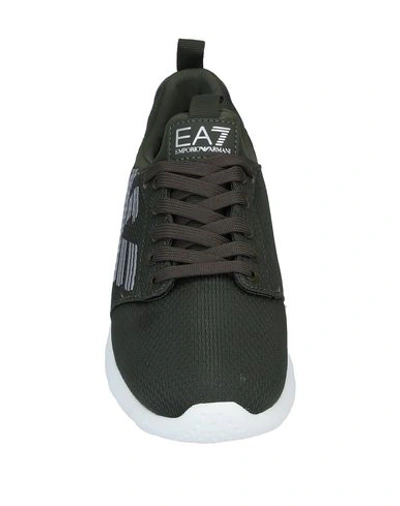 Shop Ea7 Sneakers In Military Green