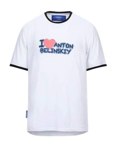 Shop Anton Belinskiy T-shirt In White