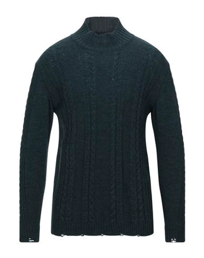 Shop Macchia J Man Turtleneck Dark Green Size L Wool, Polyamide