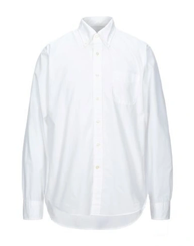 Shop Bellerose Solid Color Shirt In White