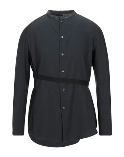 Shop Tom Rebl Solid Color Shirt In Black