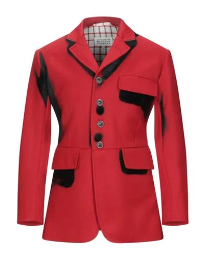 Shop Maison Margiela Coat In Red