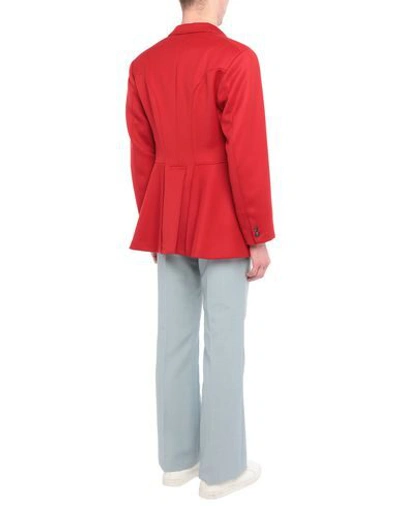 Shop Maison Margiela Coat In Red