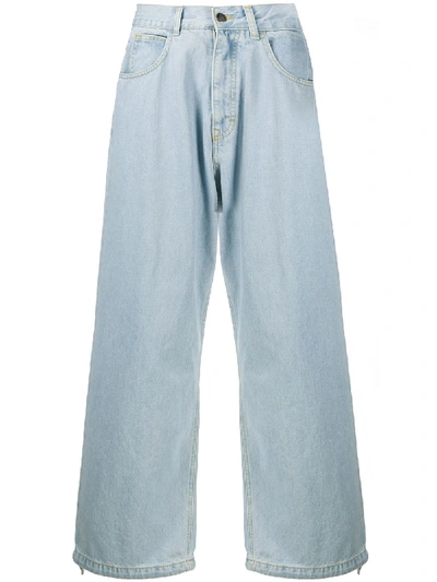 Shop Société Anonyme High-waisted Wide Leg Jeans In Blue