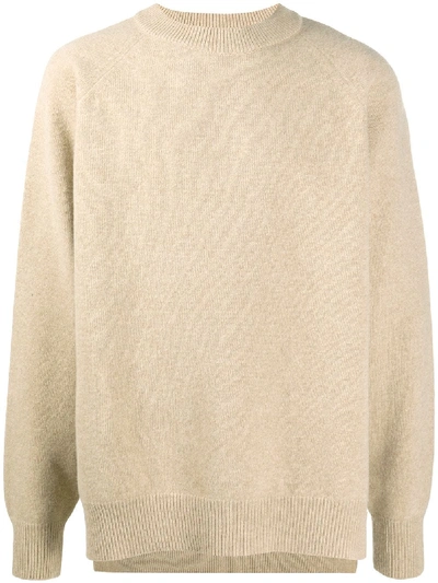 Shop Jil Sander Slouchy Virgin Wool Jumper In Brown