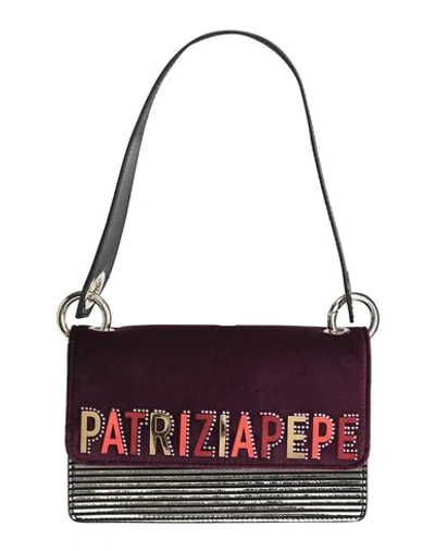 Shop Patrizia Pepe Handbags In Dark Purple