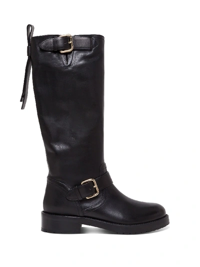 Shop Red Valentino Biker Boots In Black