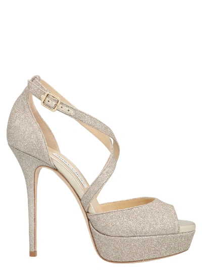 Shop Jimmy Choo Jenique Shoes In Gold