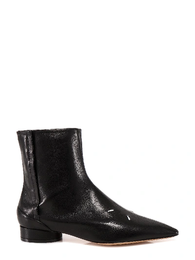 Shop Maison Margiela Four-stitch Ankle Boots In Black