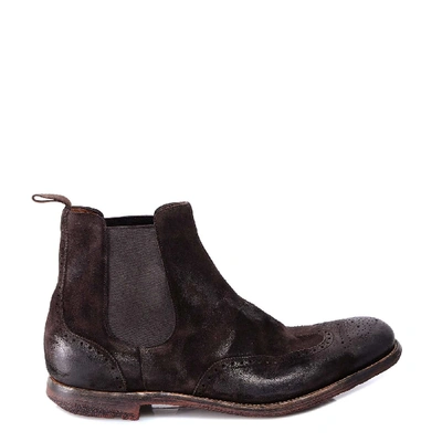 Shop Church's Distressed Effect Chelsea Boots In Brown