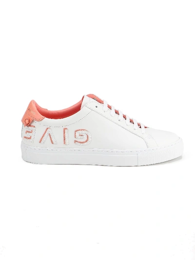 Shop Givenchy Reverse Logo Sneakers In Flamingo