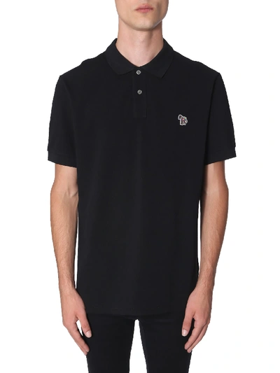 Shop Ps By Paul Smith Regular Fit Polo In Nero